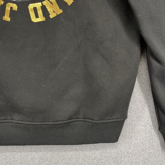 True Religion Full Zip Hoodie Mens Medium Black Gold Big logo Sweatshirt - Picture 14 of 16